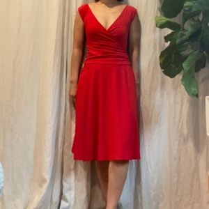 Romyda Keth V-neck Red Dress
